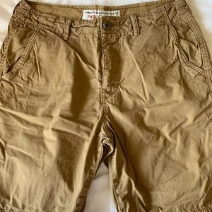 American Eagle Flat Front Khaki Shorts